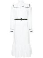 Alexa Chung Belted Dress - White