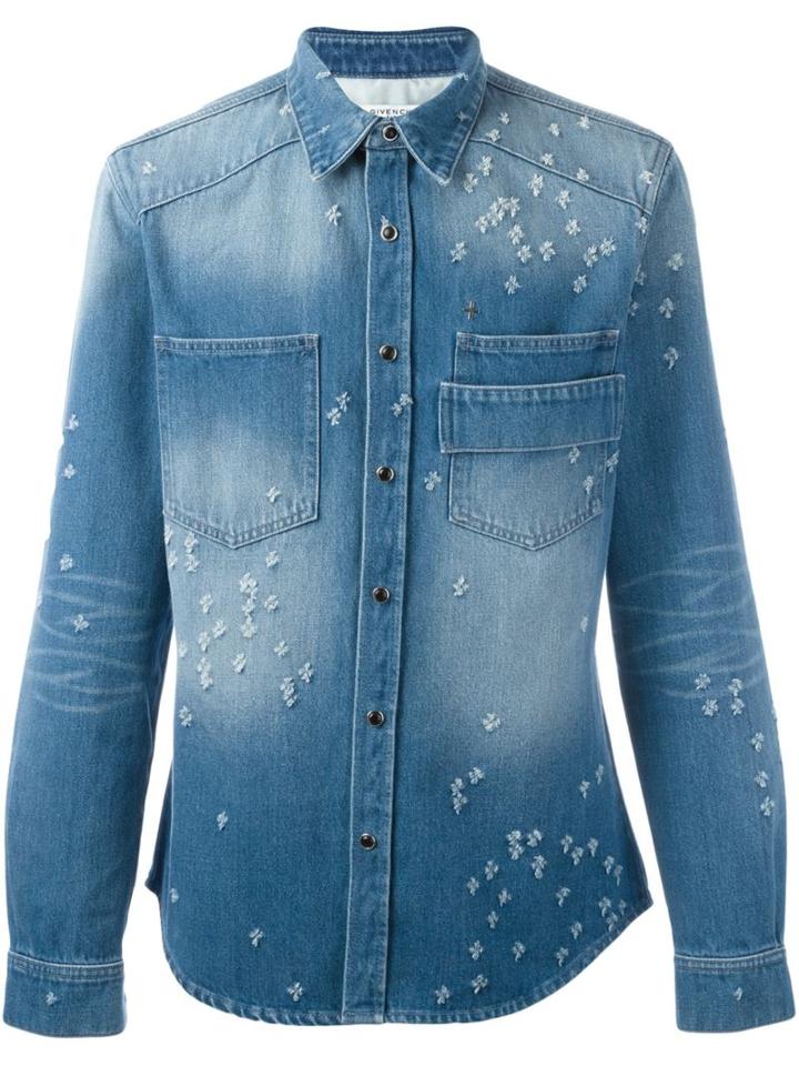 Givenchy Destroyed Denim Shirt