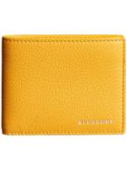 Burberry Grainy Leather Bifold Wallet - Yellow & Orange
