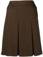 Chanel Pre-owned 1997's Pleated Skirt - Brown