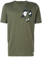Fendi - Graphic Butterfly Appliqué T-shirt - Men - Cotton/polyester/plastic - 50, Green, Cotton/polyester/plastic