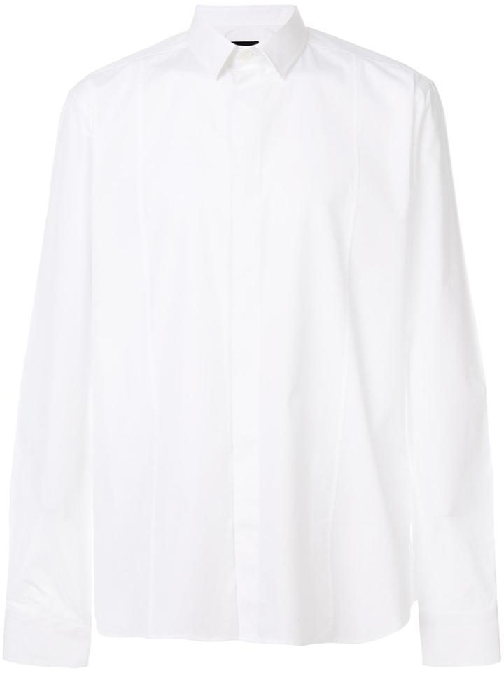 Les Hommes Concealed Fastening Shirt - White