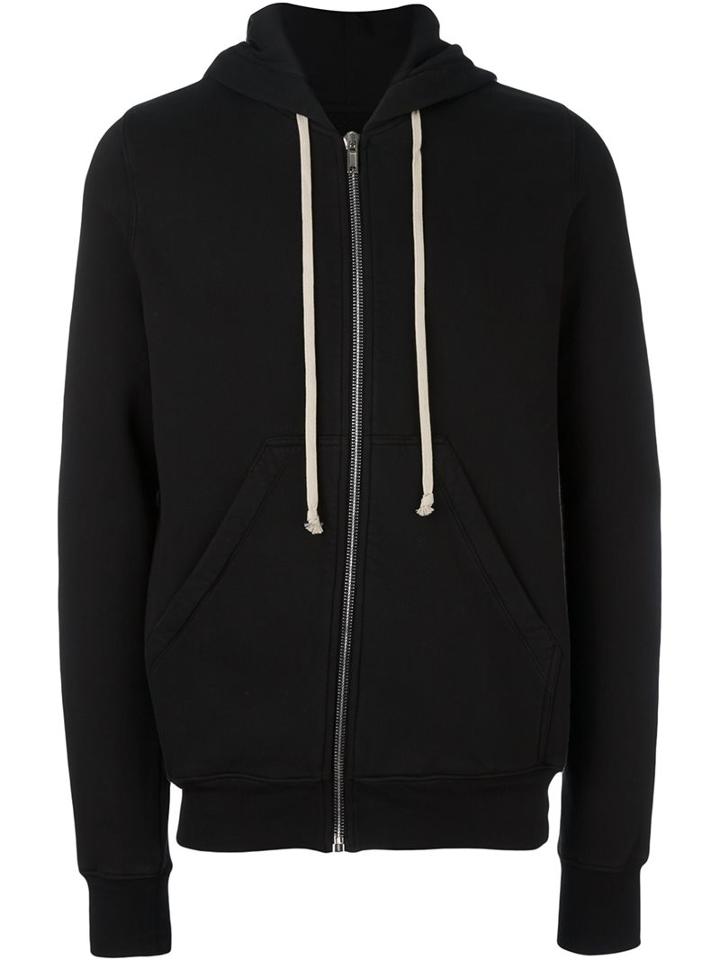 Rick Owens Drkshdw Zip-up Hoodie, Men's, Size: Large, Black, Cotton
