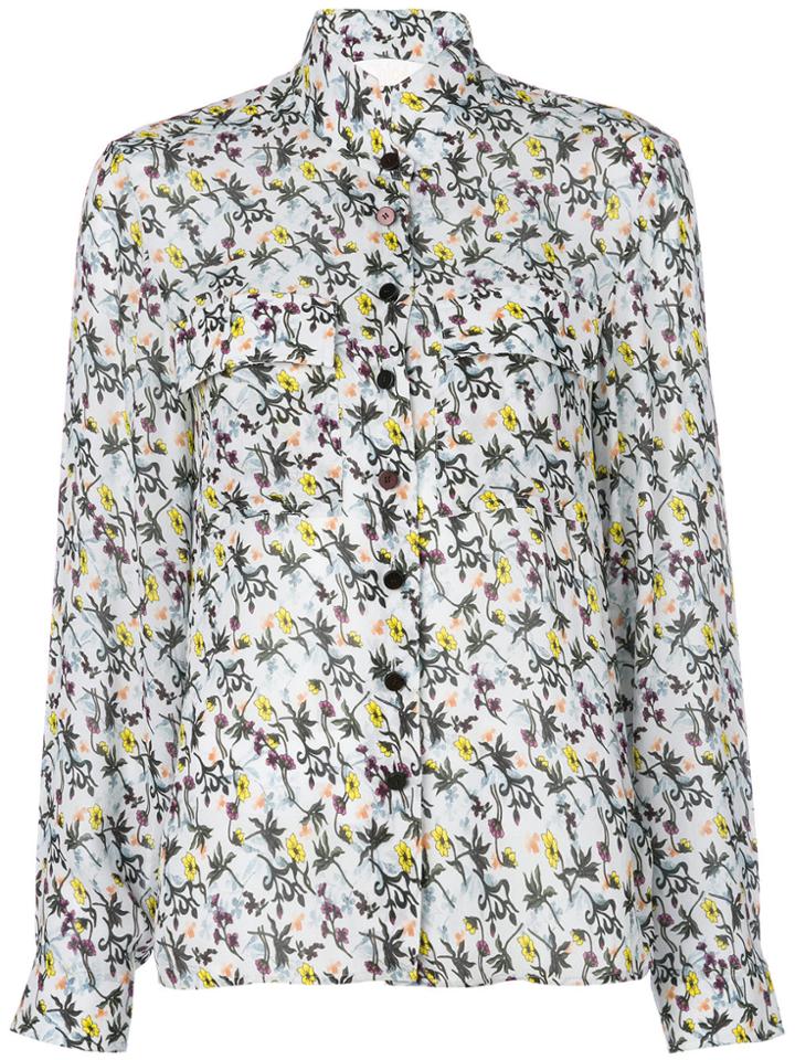 Chloé High Neck Floral Print Shirt - Multicolour