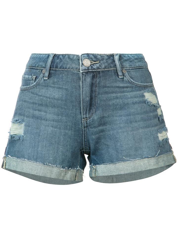 Paige - Distressed Denim Shorts - Women - Cotton/rayon - 29, Blue, Cotton/rayon