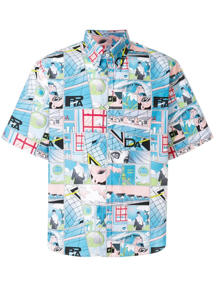 Prada Comic Book Shirt - Blue