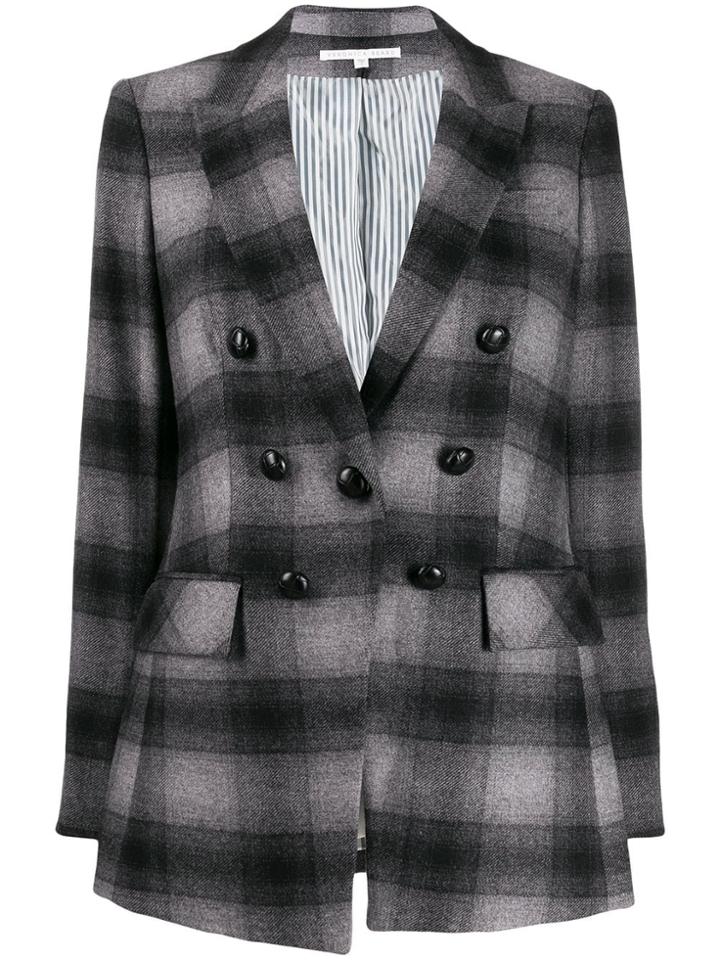 Veronica Beard Check Single-breasted Blazer - Grey