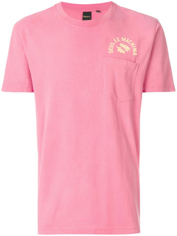 Deus Ex Machina Deus Pocket T-shirt - Pink & Purple