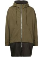 Juun.j Tonal Zipped Hoodie - Green