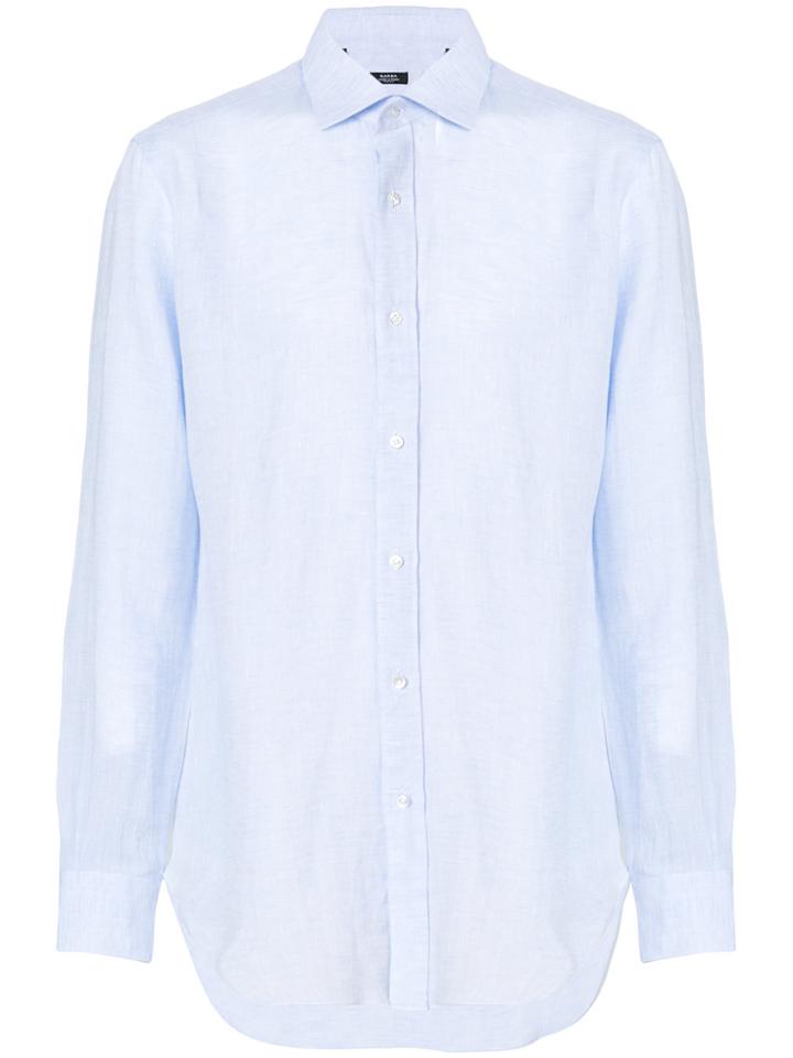 Barba Traditional Button Front Shirt - Blue