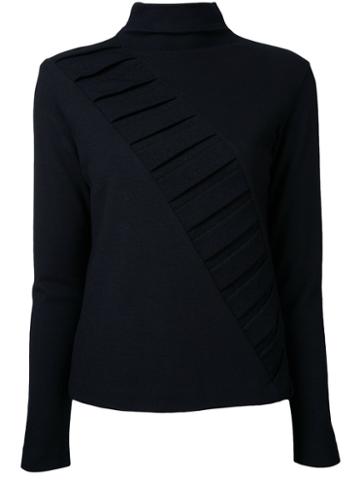 Donnah Mabel Ribbed Trim Jumper, Women's, Size: 0, Black, Wool