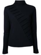 Donnah Mabel Ribbed Trim Jumper, Women's, Size: 0, Black, Wool