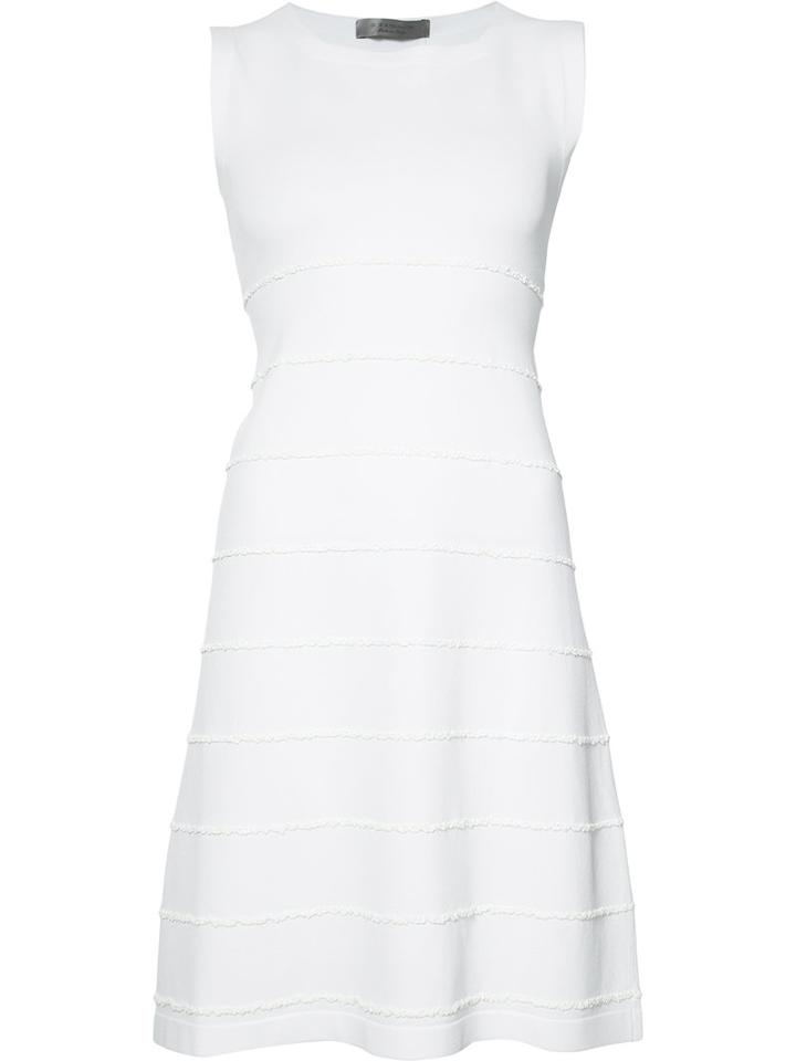 D.exterior - A-line Dress - Women - Acrylic/polyamide/polyester/wool - L, White, Acrylic/polyamide/polyester/wool