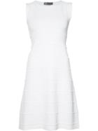 D.exterior - A-line Dress - Women - Acrylic/polyamide/polyester/wool - L, White, Acrylic/polyamide/polyester/wool