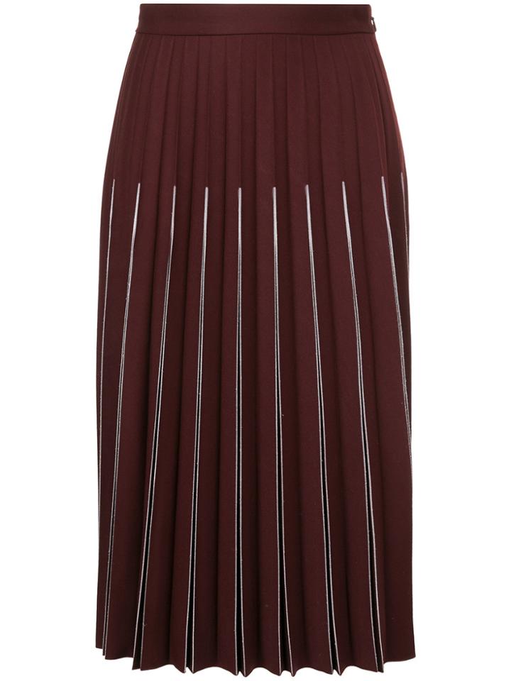 Bottega Veneta Pleated Skirt - Red