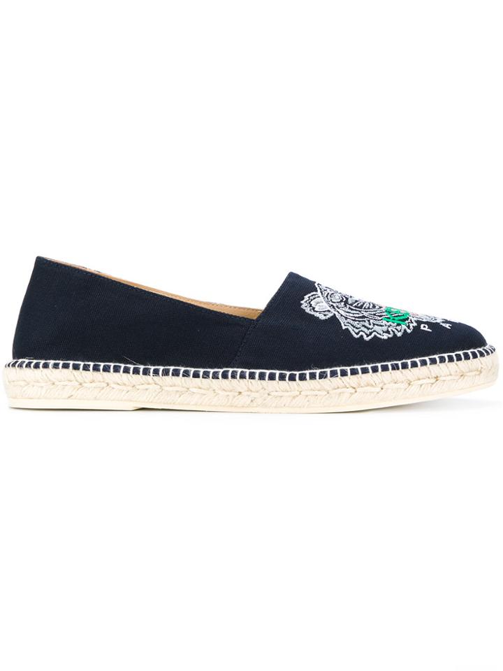 Kenzo Tiger Embroidered Espadrilles - Black