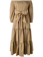 Erika Cavallini - Lilian Off-shoulders Dress - Women - Cotton - 40, Nude/neutrals, Cotton