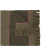 Striped Scarf - Women - Cashmere - One Size, Brown, Cashmere, Denis Colomb