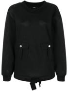 Karl Lagerfeld Oversized Mesh Sweatshirt - Black
