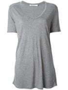 T By Alexander Wang V-neck T-shirt - Grey