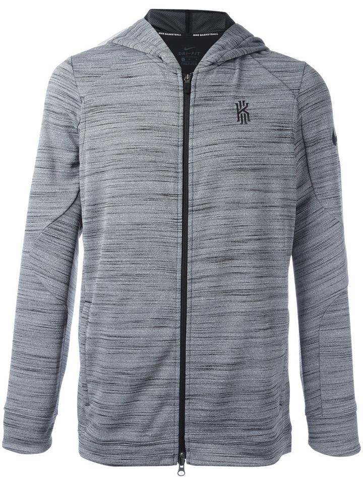 Nike Zipped Hoodie, Men's, Size: Medium, Grey, Polyester