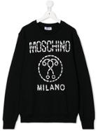 Moschino Kids Logo Patch Sweatshirt - Black