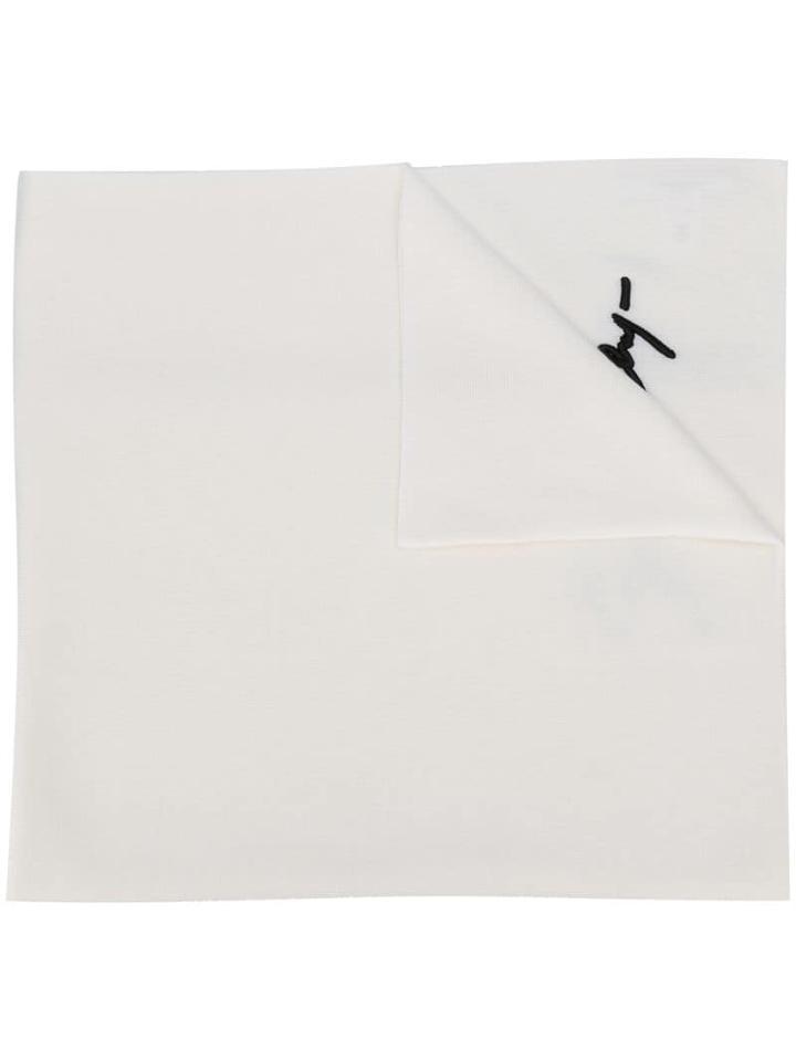 Givenchy Embroidered Logo Scarf - White