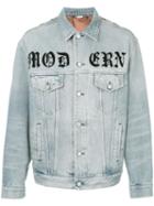 Gucci - Printed Logo Denim Jacket - Men - Silk/cotton/polyester/viscose - 48, Blue, Silk/cotton/polyester/viscose