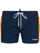 Dsquared2 Rainbow Web Swimming Shorts - Blue