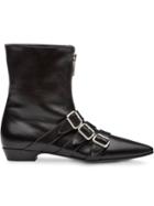 Miu Miu Buckled Strap Boots - Black