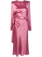 Alessandra Rich Wrap Dress - Pink