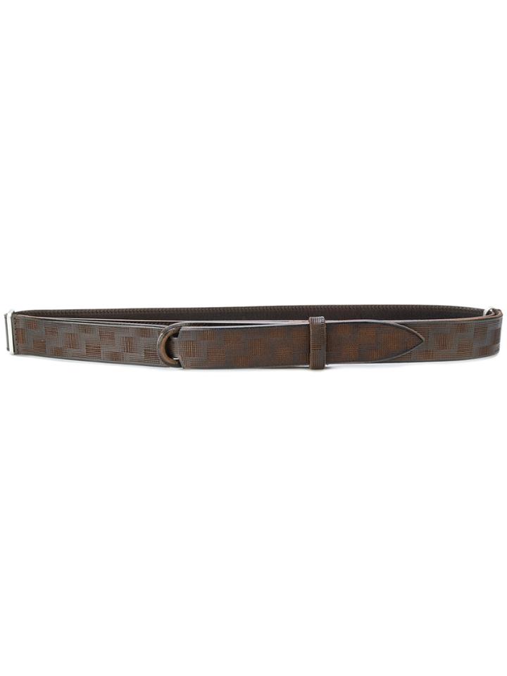 Orciani Embossed Loop-fastening Belt - Brown