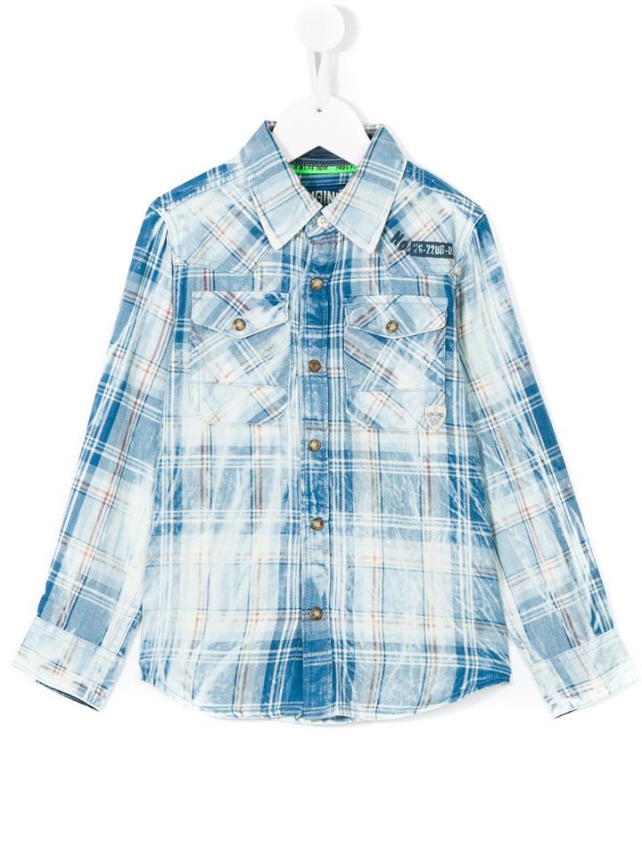 Vingino - Stonewash Check Shirt - Kids - Cotton - 12 Yrs, Blue