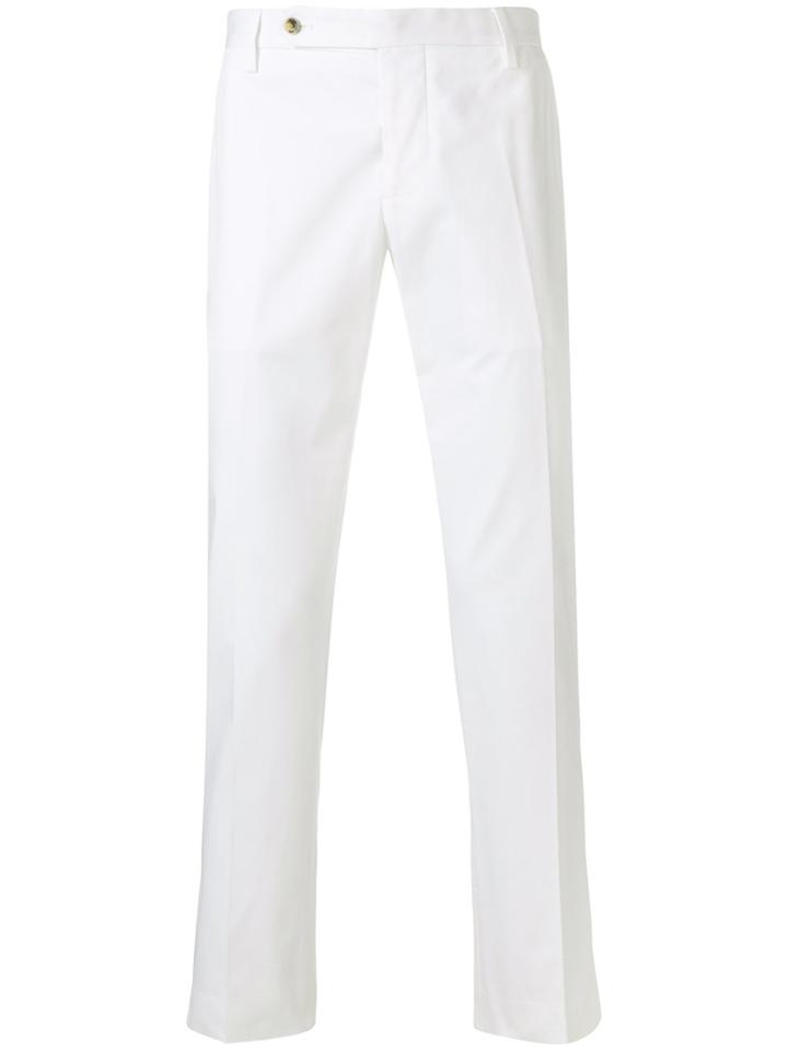 Entre Amis Tailored Cropped Trousers - White