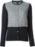 Marc By Marc Jacobs Checked Cardigan, Women's, Size: Xs, Blue, Cotton/lyocell/spandex/elastane
