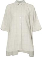 Dusan Square Pattern Shirt, Women's, Size: Medium, Nude/neutrals, Linen/flax