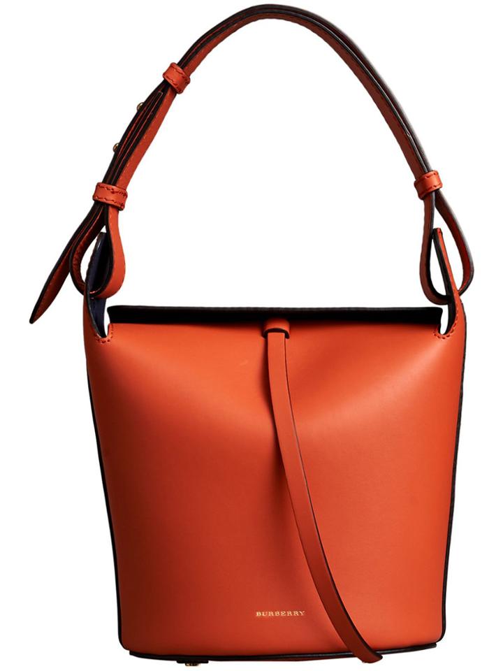 Burberry The Small Leather Bucket Bag - Yellow & Orange