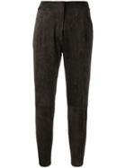 Arma Cropped Tapered Trousers - Brown