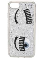 Chiara Ferragni Kids Teen Flirting Eyes Phone Case - Silver
