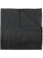 Salvatore Ferragamo - Fringe-trim Scarf - Men - Silk/wool/virgin Wool - One Size, Grey, Silk/wool/virgin Wool