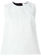 Msgm A-line Top, Women's, Size: 42, White, Cotton/polyester/polyurethane