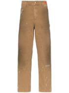 Heron Preston Carhartt Distressed Detail Slack Panel Jeans - Green