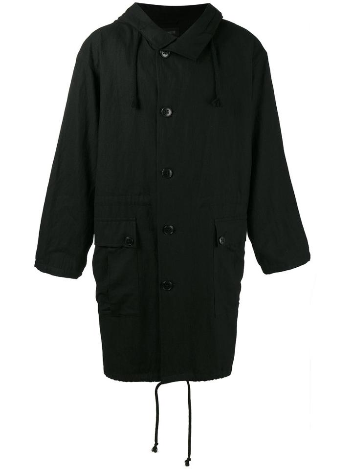 Ann Demeulemeester - Essence Parka Coat - Men - Cotton/ramie/virgin Wool - Xxs, Black, Cotton/ramie/virgin Wool