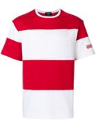 Calvin Klein Striped Fitted T-shirt - Red