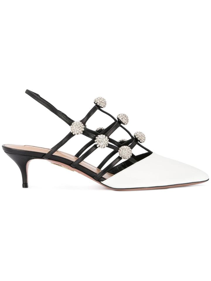 Aquazzura Disco Sling Pumps - White