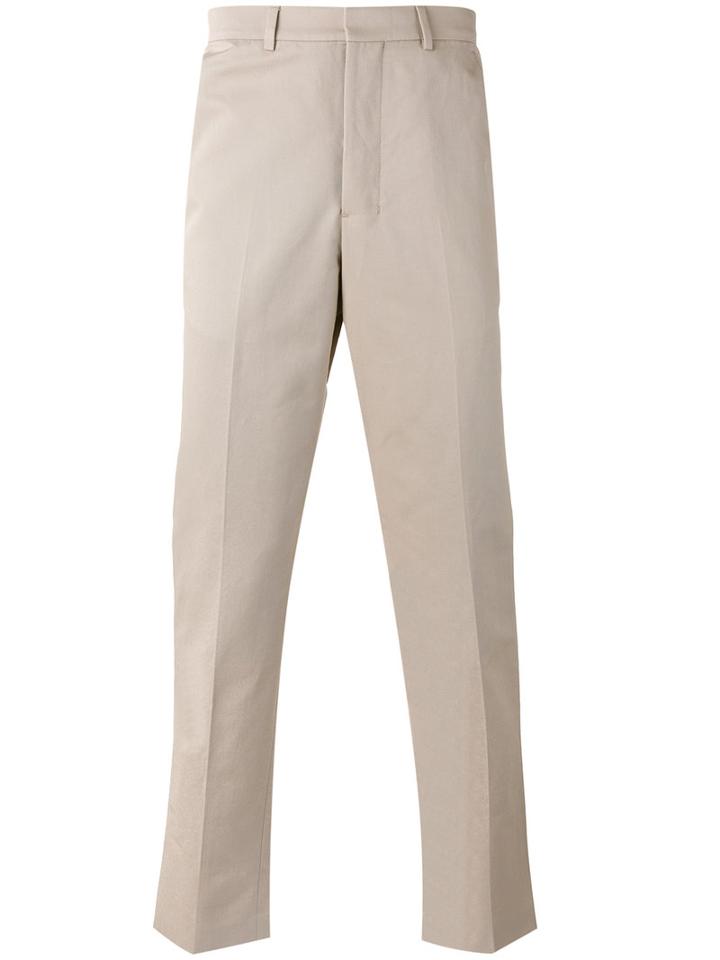Ami Alexandre Mattiussi Tailored Trousers, Men's, Size: 40, Nude/neutrals, Cotton/linen/flax/polyester