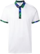 Dirk Bikkembergs Contrast Print Collar, Men's, Size: Large, White, Cotton