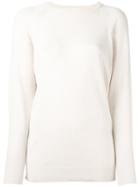 Laneus Stitch Detail Sweatshirt, Women's, Size: 40, Nude/neutrals, Polyamide/polyester/polyurethane/wool