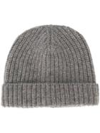 Eleventy Knitted Hat, Men's, Grey, Cashmere