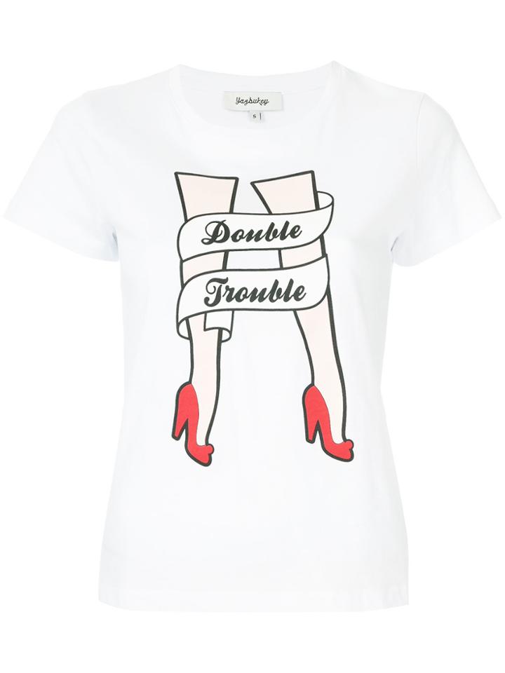 Yazbukey Double Trouble Printed T-shirt - White